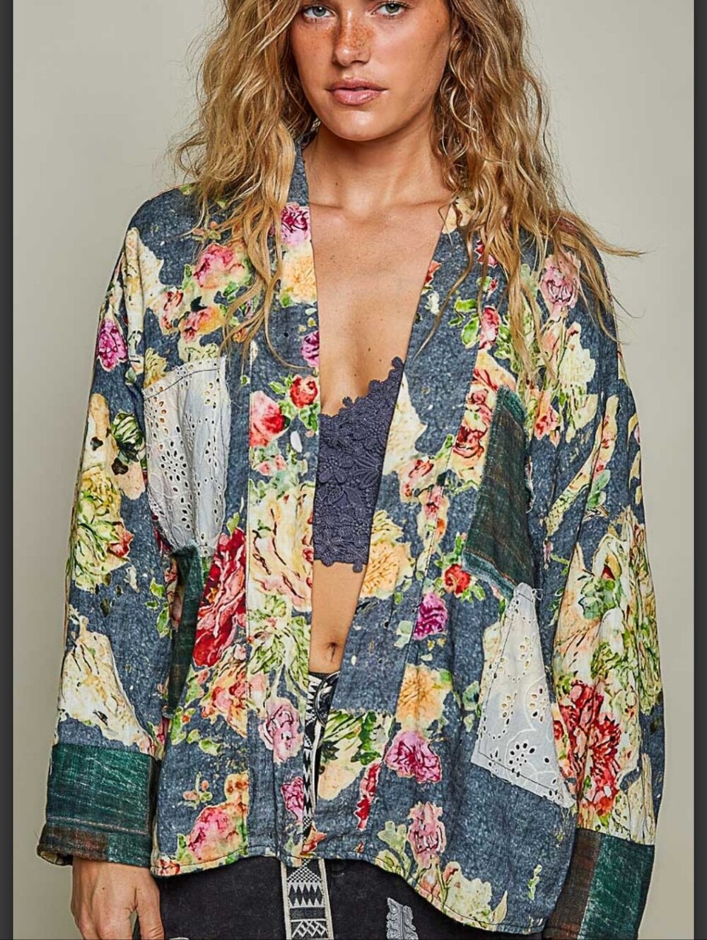 #2017 POL Wildflower Reverie Reversible Cardigan